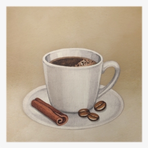Watercolor Illustration Of Coffee Cup Poster • Pixers® - Coffee