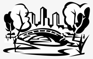 Vector Illustration Of Central Park Bridge, New York - Vector Central Park Png