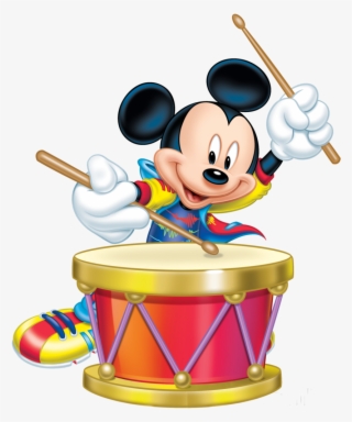 Mickey Mouse With Drum Transparent Png Clip Art Image - Mickey Mouse On Drums