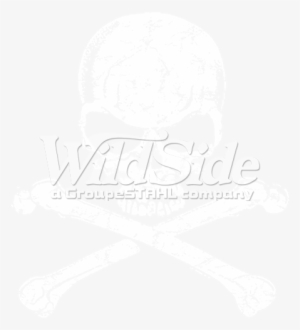 Distressed Skull - Black Skull Crossbones Hoodie