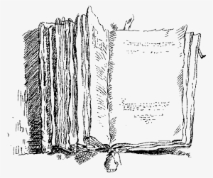 Distressed Book Clip Art - Old Book Png Drawing