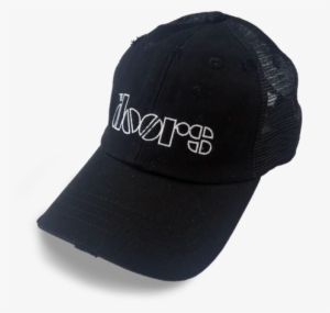 The Doors Vintage Distressed Logo Cap Black - North Face Logo Gore Hat