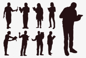 People Reading A Poem Silhouettes - Poetry Reading Silhouette