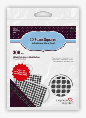 3d Foam Squares Black Small Size - 3l Red Double Sided Tape Applicator Refill E-z Runner