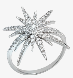 18kt Diamond Starburst Ring - Neatie Custom Rings Starburst Ring