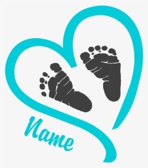 Graphic Freeuse Baby Feet Heart Clipart - Baby Feet In Heart Svg