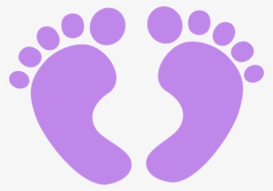 Purple Baby Feet Clip Art At Clker - Foot Print