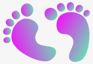 Tone Purple Baby Feet Clipart