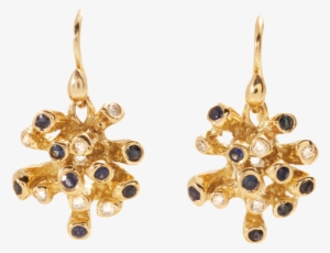 These 18k Yellow Gold Starburst Earrings Feature A - Earrings