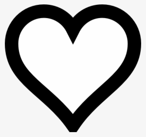 Silhouette Love Heart - Black Heart Png