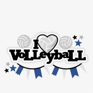 I Heart Volleyball Title Scrapbook Cut File Cute Clipart - Volleyball Title