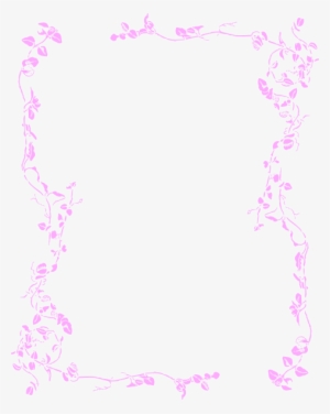 Pink Border Clip Art - Leaf Border Black And White