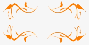 Gallery For Gold Swirls Border Png - Orange Border Clip Art