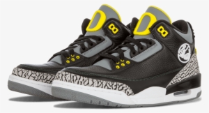 Oregon Ducks Air Jordan - Jordan 3 Black Cement Art