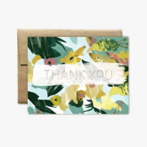 Foil Yellow Floral Thank You Card - Shelter