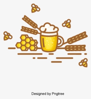 Aesthetic Cartoon Beer Summer Drink, Beautiful, Exquisite, - Beer