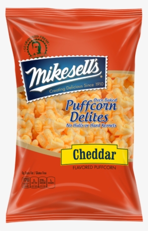 Original Puffcorn Delites Mikesells Png Puff Corn Hulless - Mikesell's Cheddar Oven Baked Puffcorn Delites, 5.5