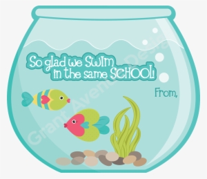 Fish Bowl Clipart Valentine - Valentine Cards Fish Bowl