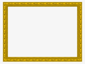 Yellow Elegant Fabric Fold Embossed Frame Rectangular - Gold Color Border Design