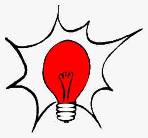 Bulb Clipart Here - Red Light Bulb Clip Art