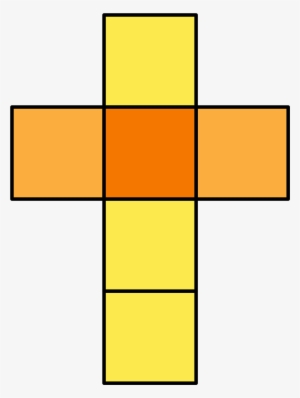 Hexahedron Flat Color - Net Figure Of Cube