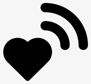 Wifi Signal On Heart Vector - Heart Wifi Icon