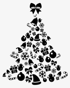 Vinilo Decorativo Árbol De Navidad Con Adornos Y Lazo - Arbol De Navidad Pdf