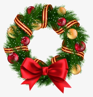 Christmas Tree Decoration Png Para Arbol De Navidad - Coronas Navideñas Con Cintas
