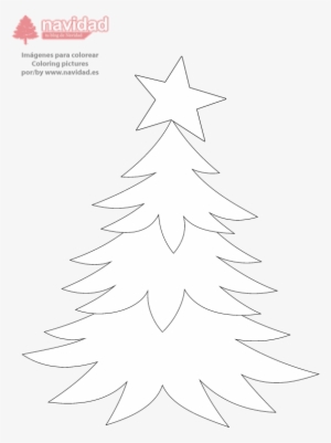 Arbol De Navidad Con Estrella - Estrella Navideñas Para Colorear