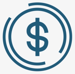 Darkblue Dollar Icon - Money Icon White Png