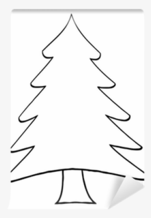 Fotomural Esquema Del Árbol De Navidad De La Historieta - Pine Tree Clip Art