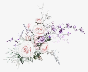 Watercolor Drawing, Watercolor Flowers, Flower Graphic, - Flowers Oil Painting For Card