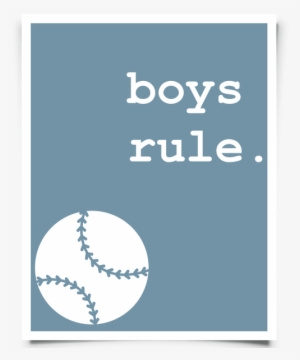 Free Printable "boys Rule" Baseball Nursery Art - Art