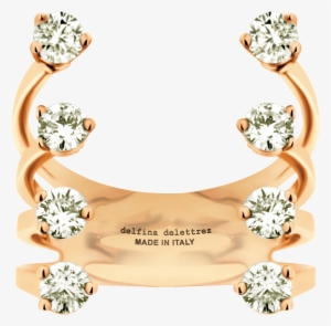 Rose Gold Dots Ring - Delfina Delettrez Delfina Delettrez 8 Dots Ring Multi