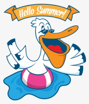 Bird Relaxing On Inflatable Ring Png And - Swim Ring