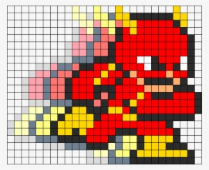 Flash Running Perler Bead Pattern Perler Bead Pattern - 8 Bit Flash