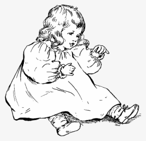 Both Of These Baby Girl Drawings Would Be A Wonderful - Illustration