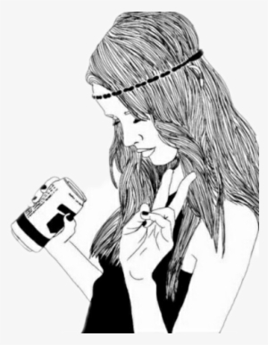 Report Abuse - Drink Girl Drawing