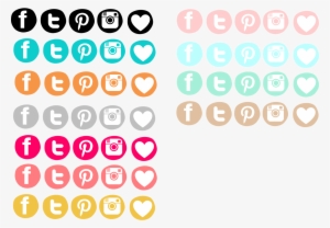 Logos Redes Sociales Png Blanco Y Negro Vector Black - Flat Social Media Icons
