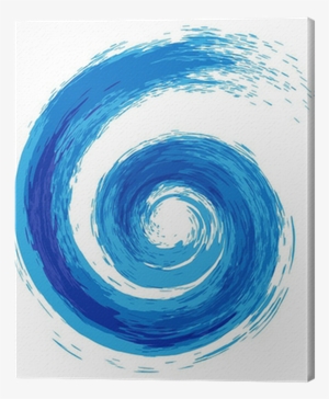 Vector-abstract Wavy Water Illustration Canvas Print - Water