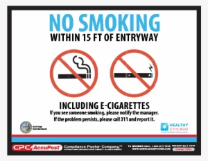 Chicago No Smoking Poster - No Smoking E Cigarettes City Of Chicago