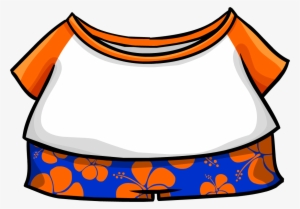 Orange Hawaiian - Club Penguin Hawaiian Outfit
