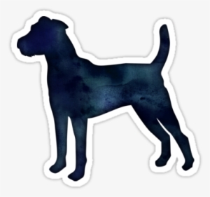 Breed Collection Parson Terrier Black Watercolor Silhouette - Parson Russell Terrier Silhouette