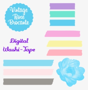 Free Digital Washi Tape - Digital Washi Pastel Washi Tape Png
