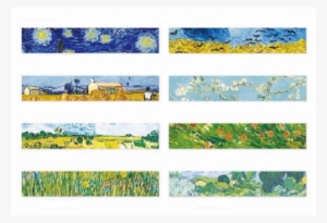 8pc/lot Vincent Van Gogh Washi Tape Rolls Bundle Set - Van Gogh Washi Tape