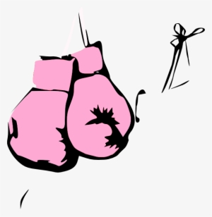 Pink Boxing Gloves Clip Art At Clker - Boxing Gloves Black And White