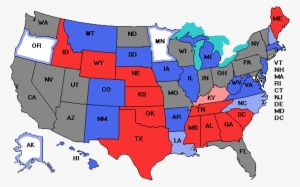 Political Map United States 2014 State Electoral Votes - Tulsa Oklahoma On A Map