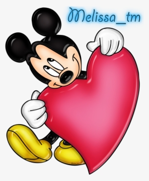 Mickey Mouse Clipart Heart - Mickey Mouse With Heart