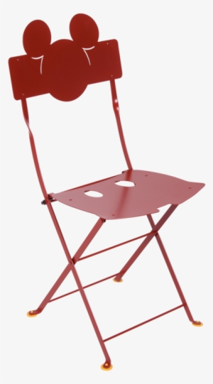 Chaise Mickey Mouse© Coquelicot - Bistro Metal Folding Chair - Aubergine/metal