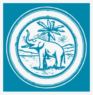 Elephant Clipart Elephant Zazzle T-shirt - Blue Elephant Badge Shower Curtain